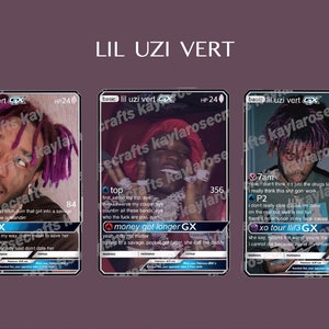 Cartes Pokémon GX holographiques personnalisées Lil Uzi Vert