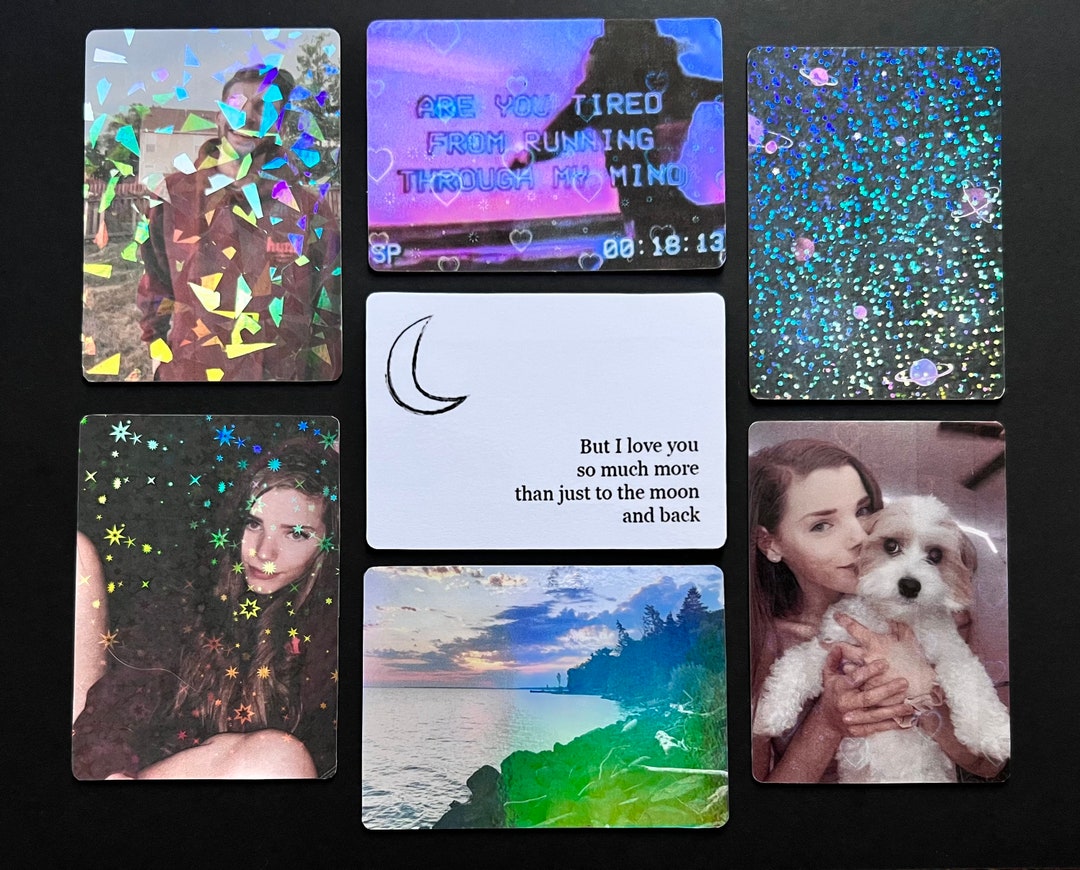 Custom Trading Cards -- Personalized Aesthetic Holographic Collectible Custom Trading Cards - Etsy Custom Trading Cards -- Personalized Aesthetic Holographic Collectible Custom Trading Cards - Etsy