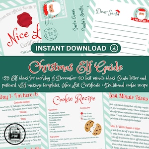 Christmas Elf Idea Guide Digital Download