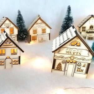 Maison en bois style  «Boutiques » village de noël