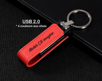 Clé USB en cuir à personnaliser