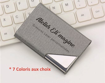 Porte-carte de visite personnalisé en cuir PU / Cadeau d’entreprise / Cadeau d’employé / / Porte-carte de visite