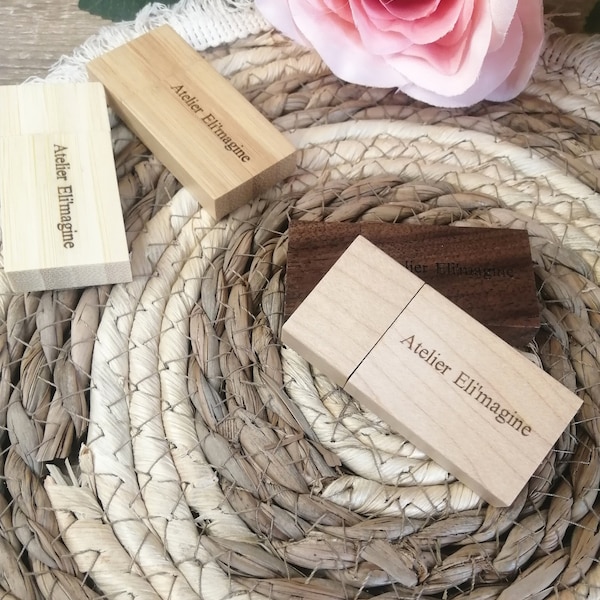 Clé USB en bois à personnaliser