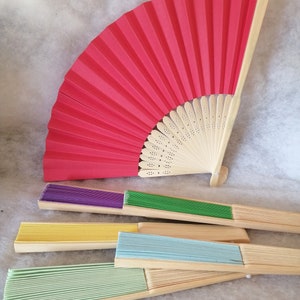 Personalized wedding fan Color, guest gifts