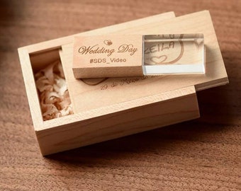 Coffret clé USB de 32Go en bois d'Erable à personnaliser