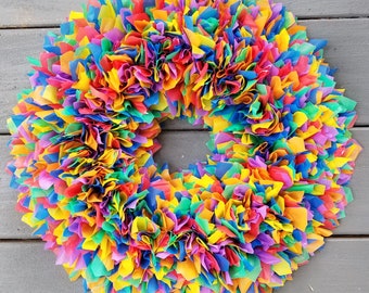 18" Crayon Box Colors Door Wreath