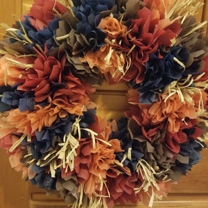 18" Fall Mum Door Wreath