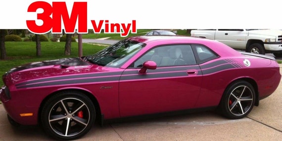 Dodge Challenger 2008-2018 Side Stripes T//A Style Decal hemi r//t srt 3M Vinyl.