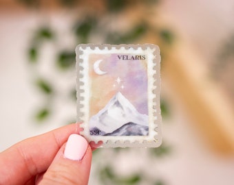 Velaris Mountain Sticker | Velaris Stamp | Officially Licensed ACOTAR merch | ACOTAR Kindle Sticker | Watercolor Sticker | Weatherproof