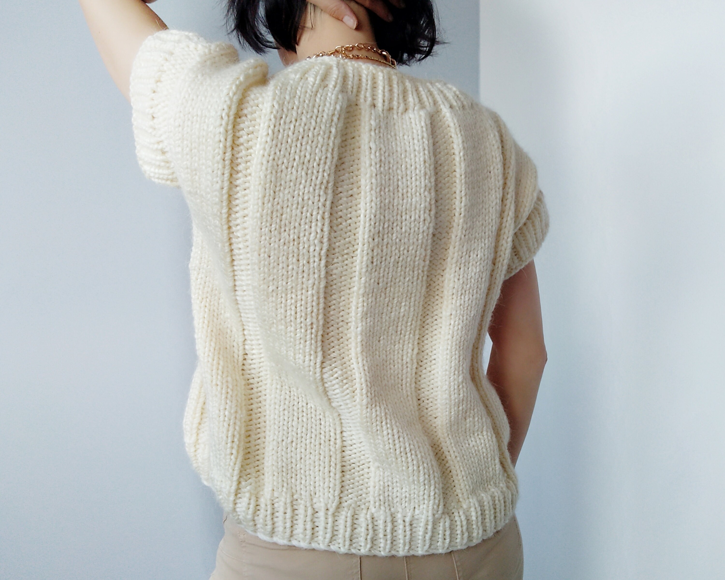 Sweater vest oversized chunky sweater aesthetic clothing | Etsy