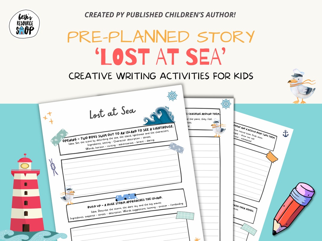 Lost at Sea- Story Writing Activity for Kids | Creative Writing Prompts ...