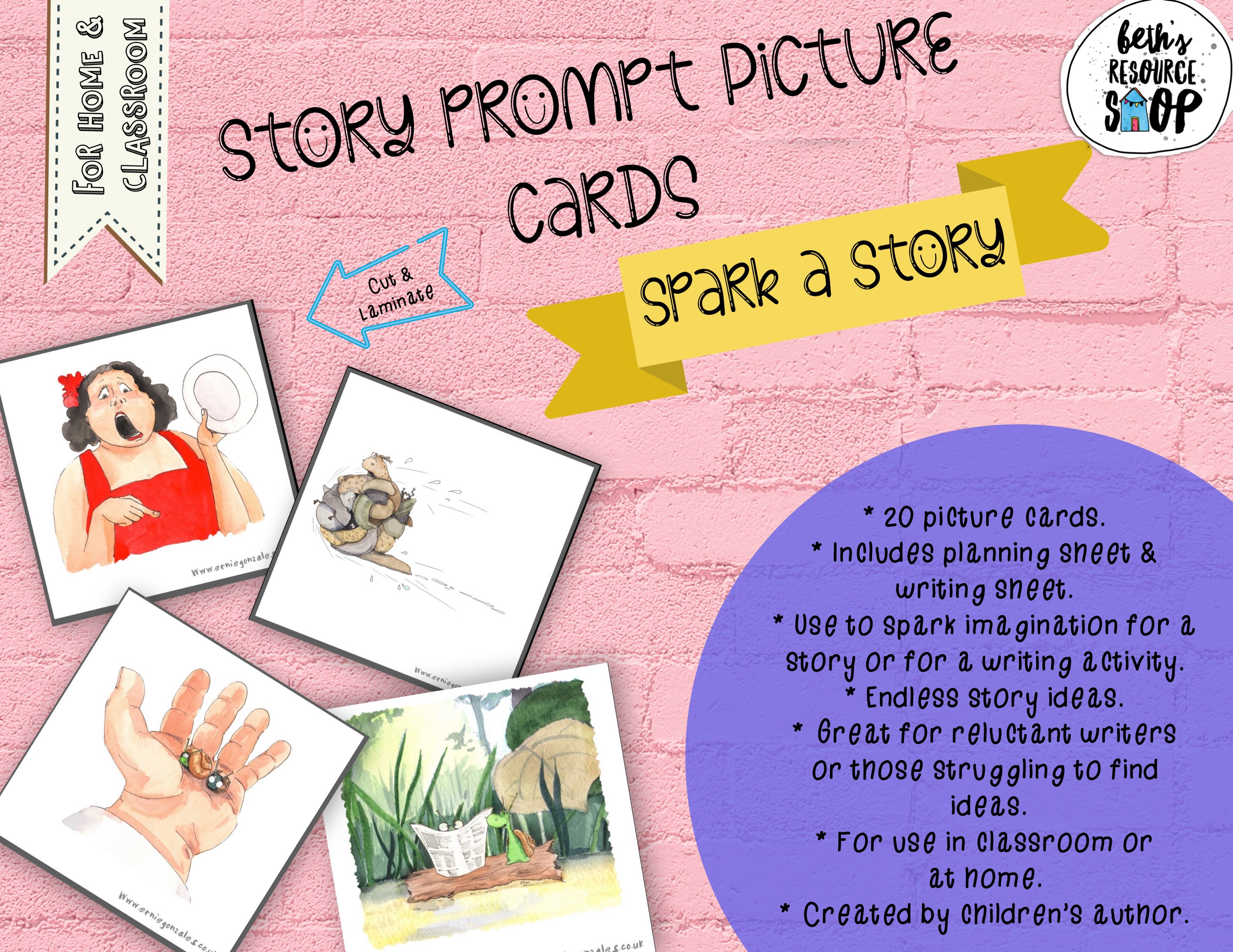 creative writing activity cards story writing tools picture etsy