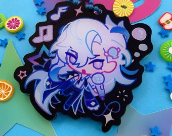 Neuvillette Nights Keychain, Rainbow Acrylic, 6cm, Genshin Impact