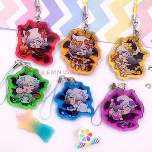 Iris Mini OC Charms, 1.75 inch Acrylic Keychain - Original Character Merch