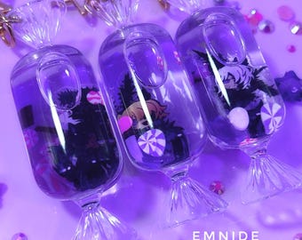Telepole Liquid Keychains, Candy Confetti 6cm, Limbus Company, Heathcliff Faust Don Quixote