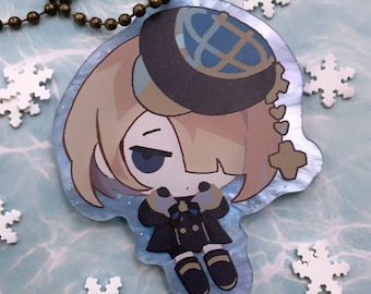 Freminet Friend Keychain, Marbled Blue Acrylic, 6cm, Genshin Impact