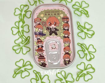 Sinner Sinclair Salad Tin, Green Paperclips, Sticker, Limbus Company