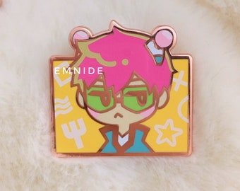 Saiki K Pin, 1.75" Rose Gold Enamel Pin, Disastrous Life of Saiki K  - Saiki Kusuo