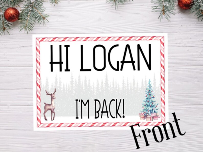Naughty Elf Arrival Letter, Naughty Elf Card, Personalised Elf Return ...