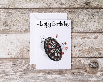Fléchettes Dart Board Anniversaire PID570 A5 Personnalisé Carte De Vœux Joyeux Anniversaire Fléchettes Dart Board Anniversaire PID570 A5 Personnalisé Carte De Vœux Joyeux Anniversaire