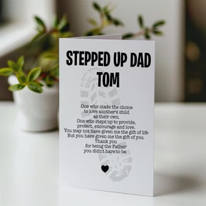 Carte fête des pères, carte beau-père, carte spéciale papa, carte de remerciement beau-père