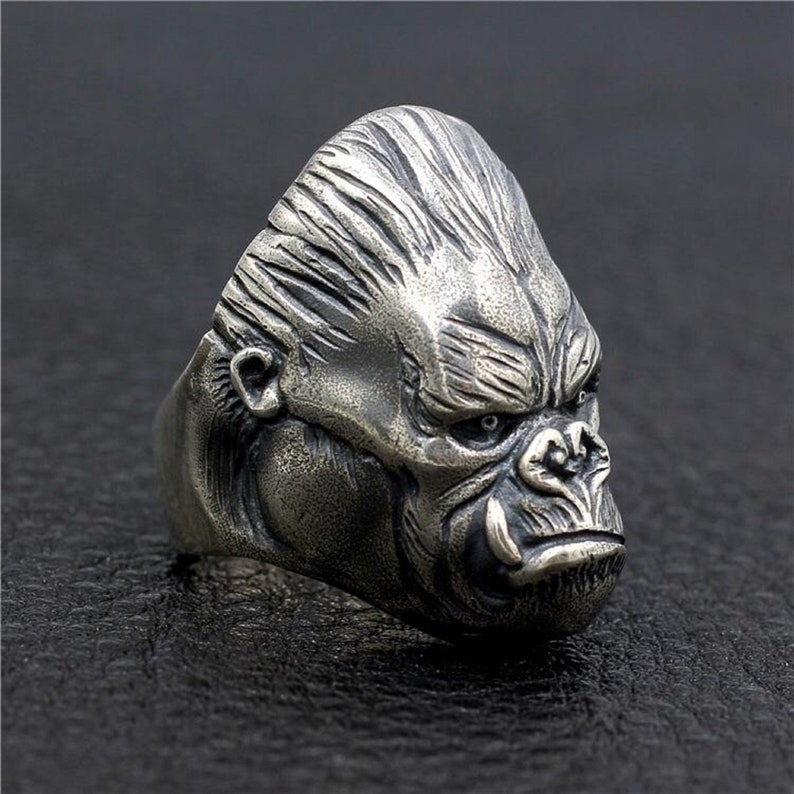 King Kong Ring S925 Sterling Silver Ring Vintage Silver Etsy