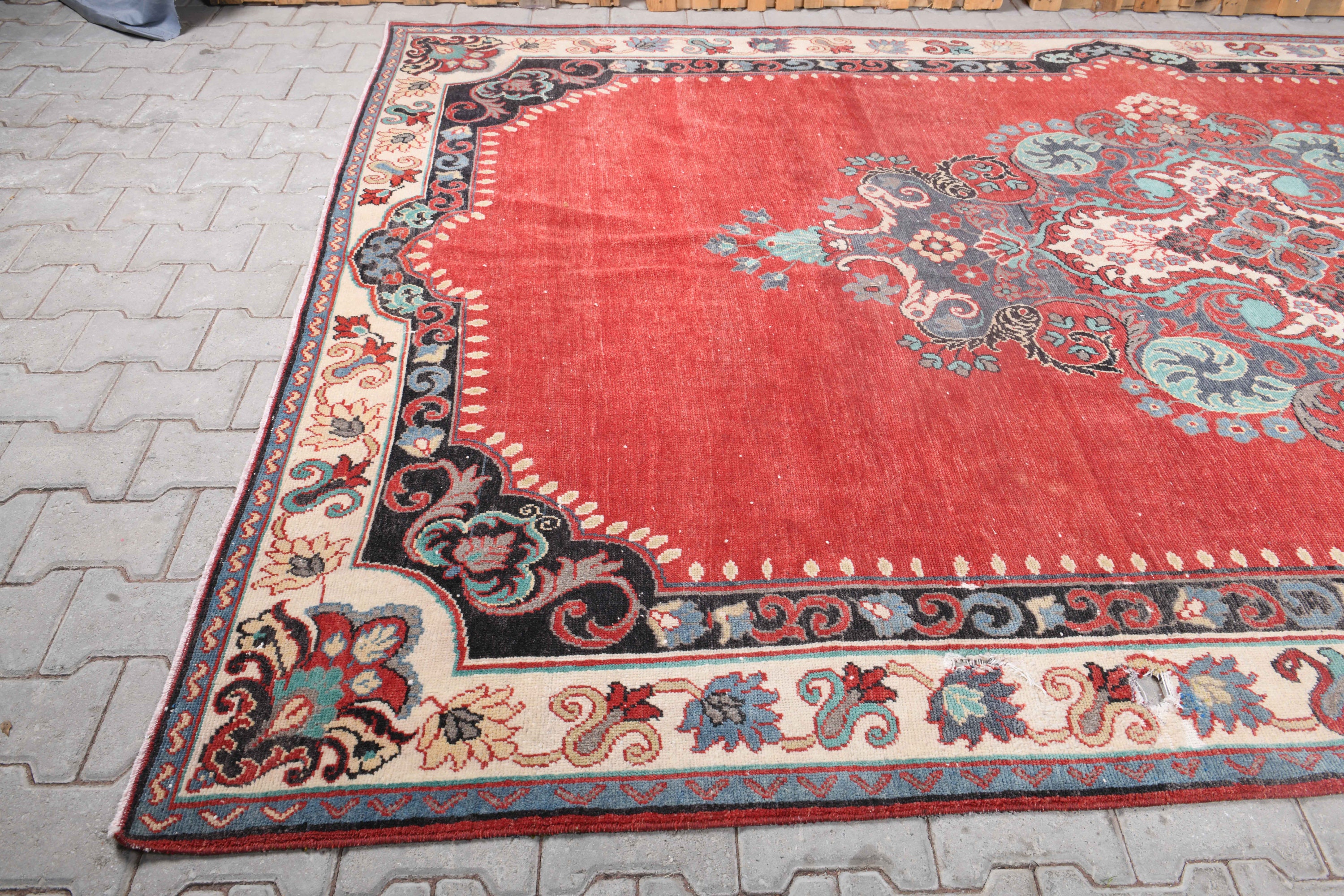 7 x 12 ft Turkish Rug Area Red Vintage rug Turkish Rug Etsy