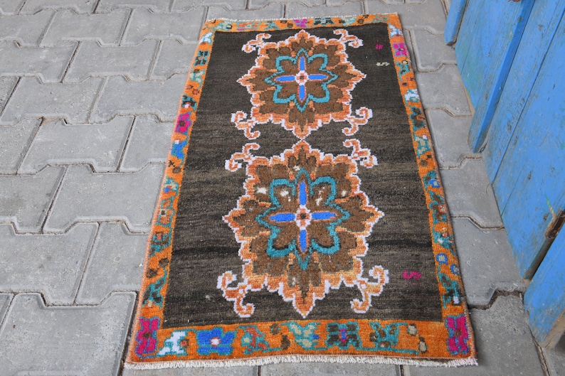 2x3 ft Doormat Handmade Doormat Brown Doormat Doormat Small Oushak Rug,Small Turkish Rug Turkish Rug Turkish Doormat Bohemian Doormat