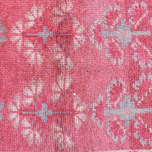 3x13 ft, Pink Floral Runner Rug, Turkish Runner Rug, Handmade Rug, Vintage Runner Rug, Anatolian Runner Rug, Oushak Rug, Wool Rug