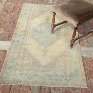 Handmade Rug, Bohemian Rug, Vintage Rug, Oriental Rug, Decorative Rug, Anatolian Rug, Area Rug, Turkish Rug, Oushak Rug, 3 x 5.9 ft