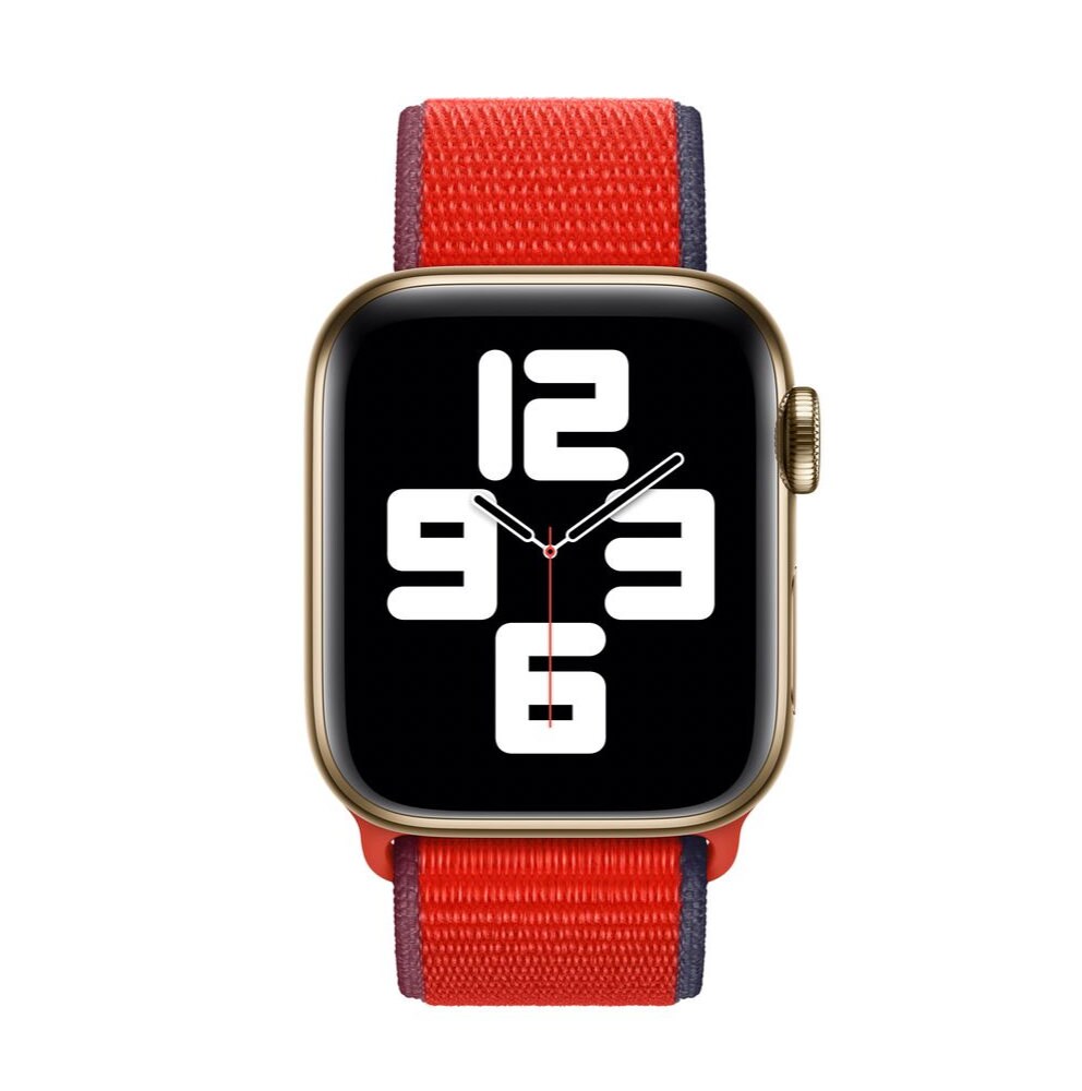 red sport loop apple watch band