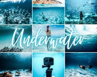 10 Lightroom PRESETS, DESKTOP + MOBILE, Underwater Beach Preset Instagram Blogger Photo Filter, Lightroom Presets