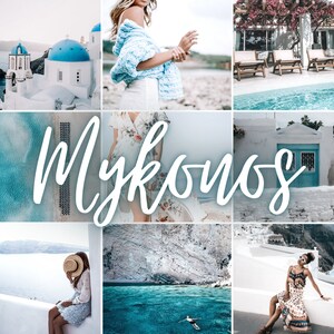 12 Lightroom Mobile + Desktop Presets MYKONOS Blogger Presets, Fashion Presets, Travel Presets, Photo Editing, Beach Presets, Instagram