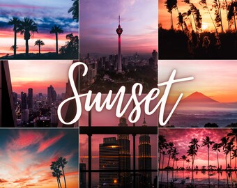 14 Lightroom Presets DESKTOP + MOBILE for Sunset Travel Presets, Blogger Presets, Photo Editing, Instagram Photo Filter