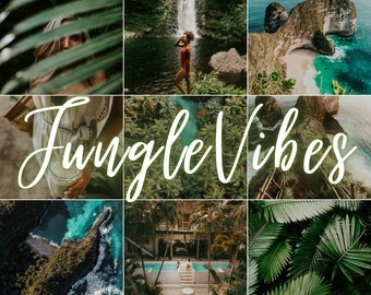 20 Lightroom Presets MOBILE + DESKTOP Jungle Vibes Tropical Style Blogger Presets, Travel Presets, Photo Editing, Instagram Photo Filter