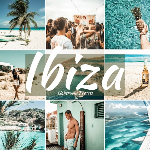 8 ajustes preestablecidos de Lightroom Mobile IBIZA Blogger Presets, ajustes preestablecidos de moda, ajustes preestablecidos de viajes, edición de fotos, ajustes preestablecidos de playa, ajustes preestablecidos de Lightroom de Instagram