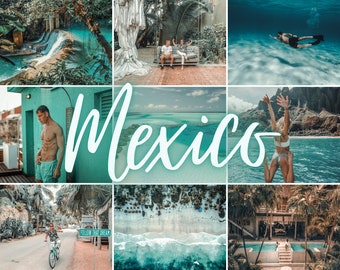 12 Lightroom Presets Mexico Beach DESKTOP + MOBILE Instagram Filter Photo Preset DNG Travel Blogger