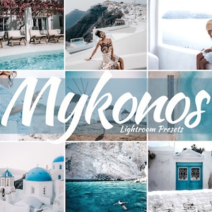 12 Lightroom Mobile Presets  MYKONOS  Blogger Presets, Fashion Presets, Travel Presets, Photo Editing, Beach Presets, Instagram