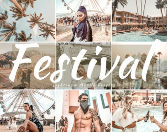 12 Lightroom Mobile Presets, Festival, Blogger Presets, Travel Presets, Photo Editing, Lightroom Presets, Instagram Blogger, DNG