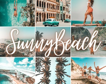 8 Lightroom Mobile + Desktop Presets SUNNY BEACH Blogger Presets, Fashion Presets, Travel Presets, Photo Editing, Beach Presets, Instagram