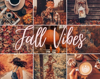 14 Autumn Lightroom PRESETS  MOBILE + DESKTOP Presets Fall Vibes Blogger Presets Instagram Photo Filters, Lightroom Presets, Photo Editing