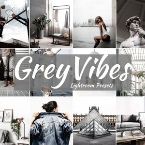 8 Lightroom Mobile Presets Grey Vibes Lightroom Presets, Fashion Blogger Presets, Interior design Presets, Photo Editing, Instagram image 1