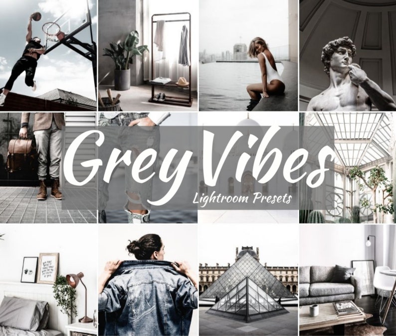 8 Lightroom Mobile Presets Grey Vibes Lightroom Presets, Fashion Blogger Presets, Interior design Presets, Photo Editing, Instagram image 1