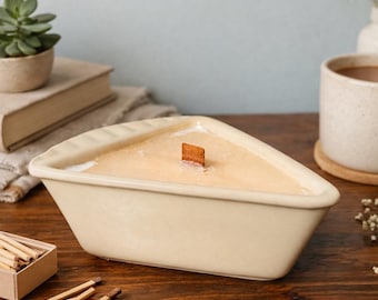 Pumpkin Spice Soy Wax Candle, Wood Wick, Handmade