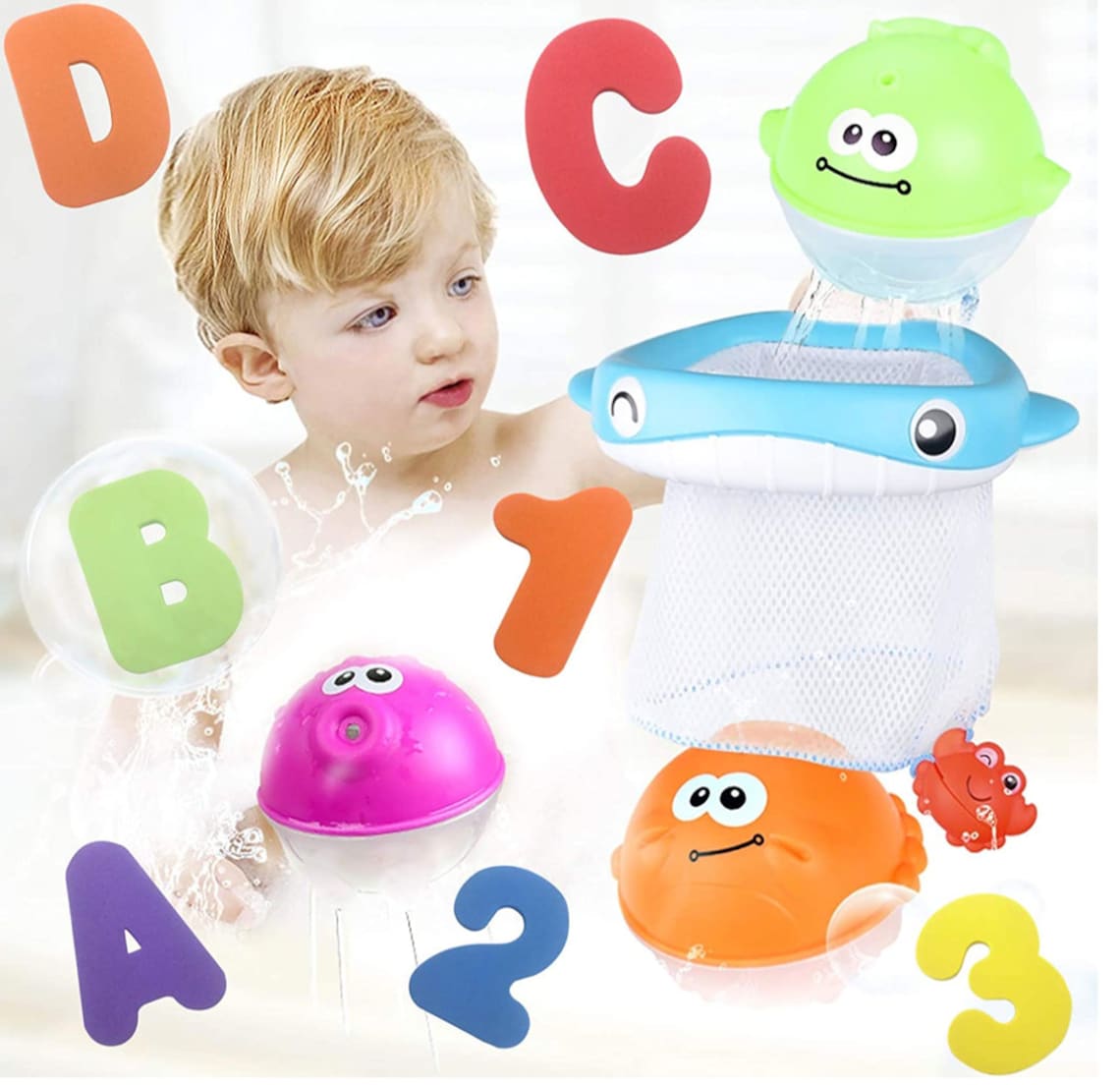 Bath Toy Sets Foam Bath Letters Numbers Floating Toys Set Etsy