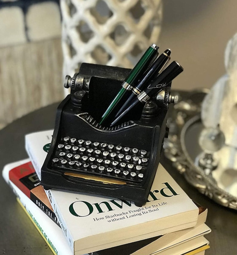 Retro Shabby Chic Vintage Typewriter Pencil Holder for Desk Etsy