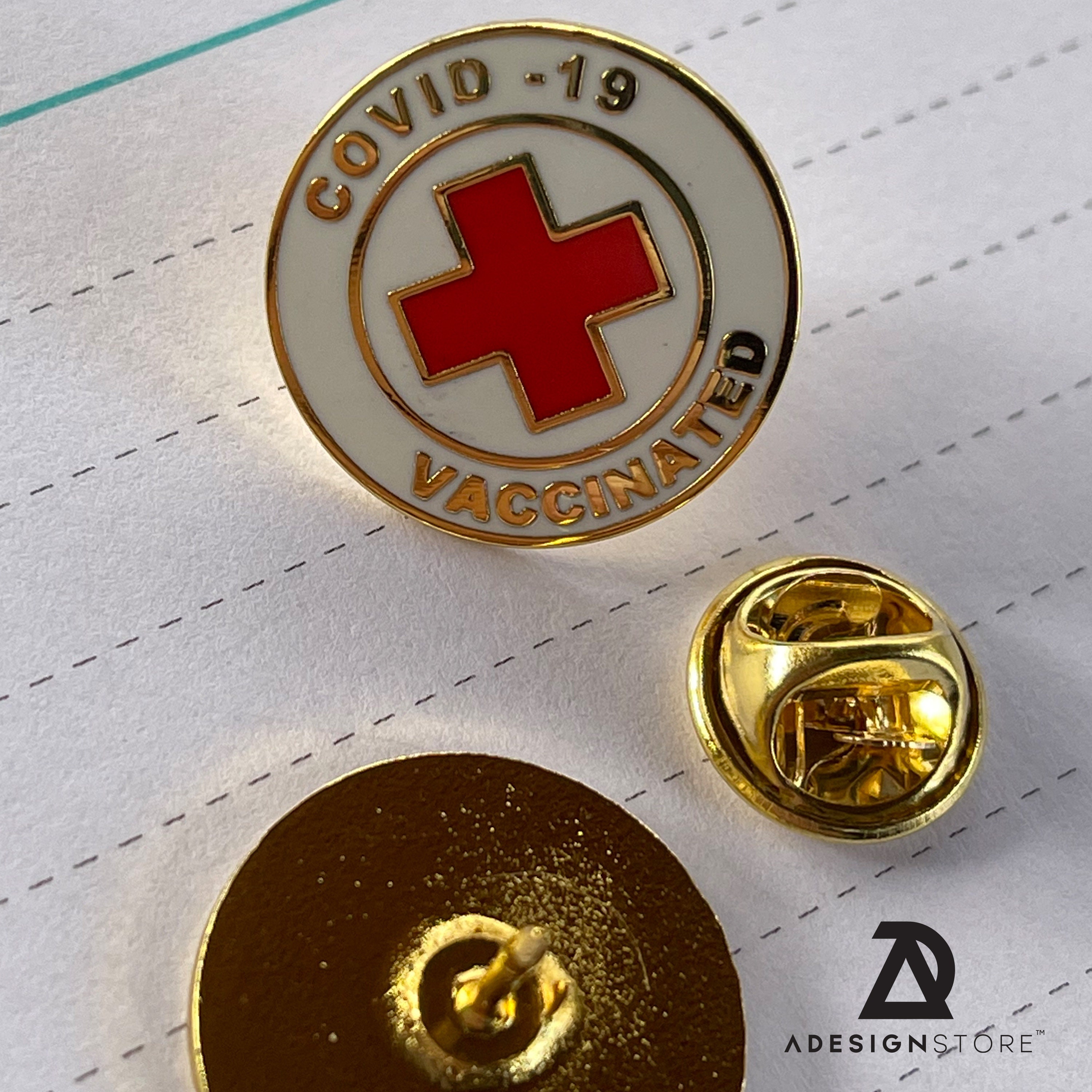 vaccinated pin vaccinated pin