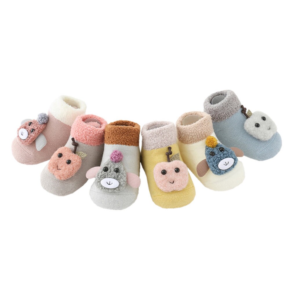 Baby Girl Boy Anti-slip Socks Cartoon Newborn Slipper Shoes Boots 0-36 Months 