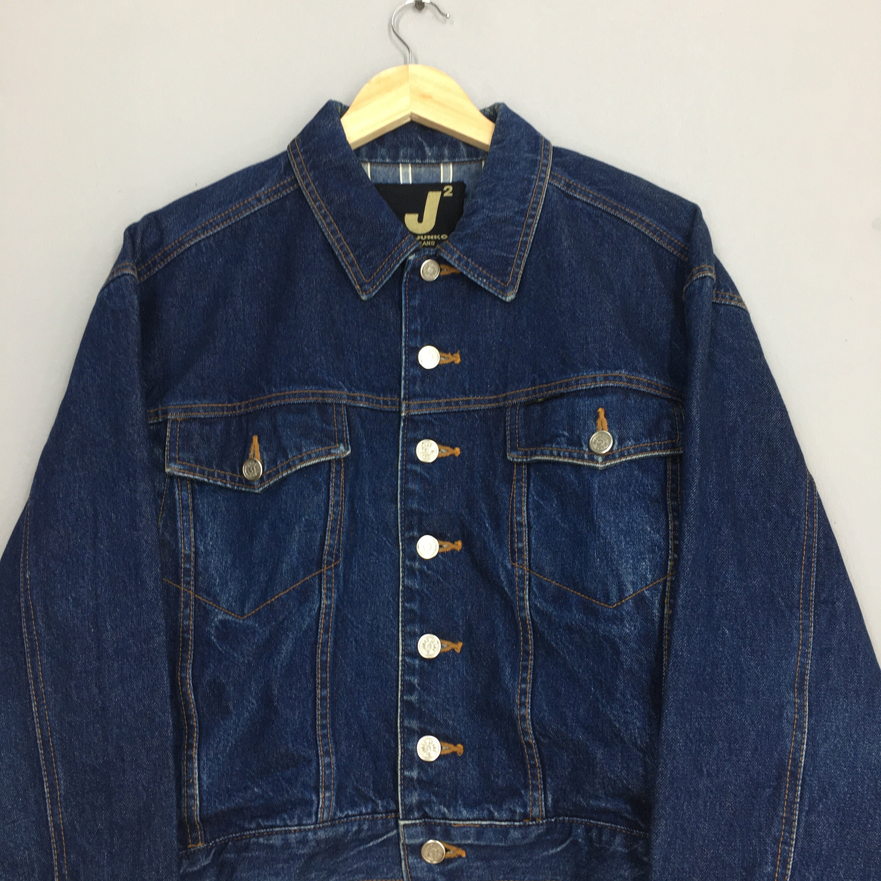Vintage 90s Mr Junko Jeans Trucker Jacket Medium Junko Japan