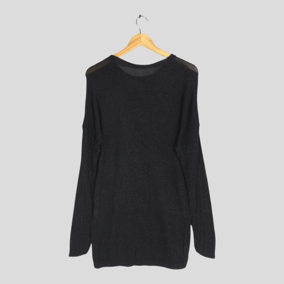 Vintage 90's Ys Yohji Yamamoto Black Knit Pocket Rayon Knitwear